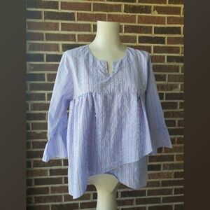 Dana Layered Cotton Striped Top